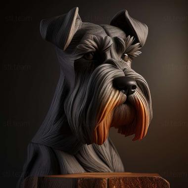 3D model Zwergschnauzer dog (STL)